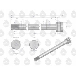 Dešinysis stabdžių velenas C 330 originalus Ursus