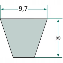 V formos diržas spz 9 7 x 722 kietas granitas