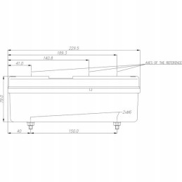 Stačiakampis kombinuotas galinis žibintas, dešinė, 12 24v