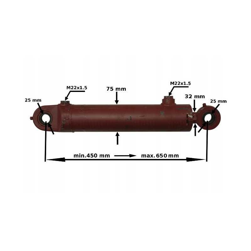 Hidraulinis vairo stiprintuvo cilindras Ursus C 385 4x4