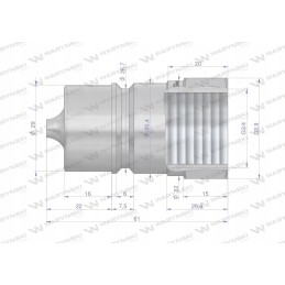 Hidraulinės greitosios jungties kištukas g3 4 vnt