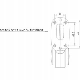 Halogeninis priekinis ir galinis gabaritinis žibintas, kairysis, 30 LED