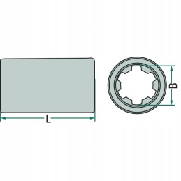 Profilio stebulė 1 colio 100 mm granitinė