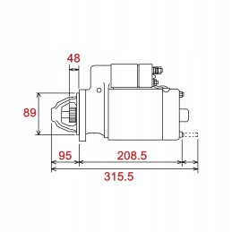 Starteris john deere 6510 6910 12v 3kw 11z cargo