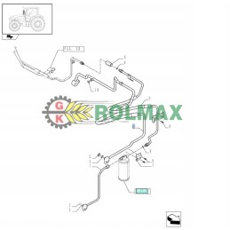 Oro kondicionieriaus žarna New Holland T6000 84250682