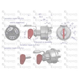 Šildymo ir paleidimo jungiklis, uždegimo jungiklis mf3 expom