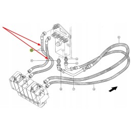 318376 1 vožtuvų bloko hidraulinė žarna