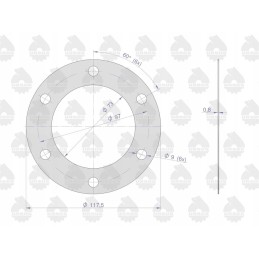Parduota GTV dangčio tarpinė krazelitas 0 8mm c 330