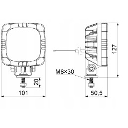 Halogeninė darbo lempa 15LED prožektorius 12 24v 1000lm