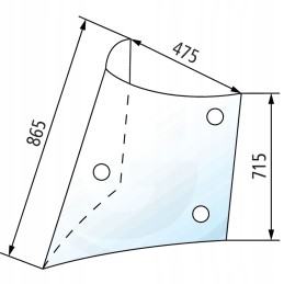 Claas Renault Arion dešinysis kampinis langas, granitas