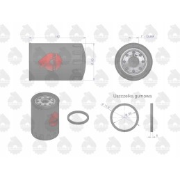 Alyvos filtras pp 84 pp 8 4 c 330 c 360 supakuotas po