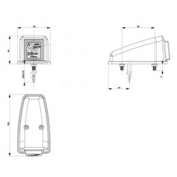 Raudona galinio kampo gabaritinė lemputė