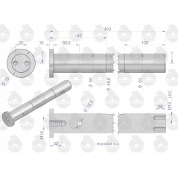 Plonas priekinės ašies kaištis C 385 originalus Ursus