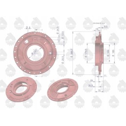 Dešinysis galinės ašies dangtis mf 3 originalus ursus