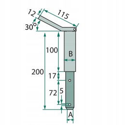 Viršutinės jungties kaištis 200 mm, 1 kat. 2