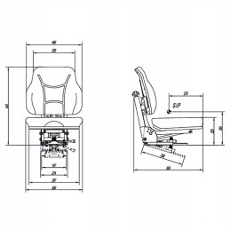 Padalinta sėdynė ursus c 330 c 360 385 zetor mf