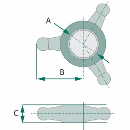 Fiksavimo veržlė 45mm 18mm granitas