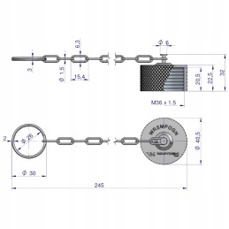 Bison m18x1 5 varžtų vožtuvų lizdo greitoji jungtis