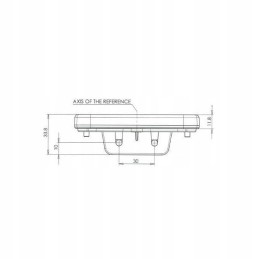 Stačiakampis priekinis gabaritinis žibintas, LED 12 24v