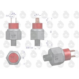 Hidraulinis šviesos jungiklis, plokščių stabdžių jutiklis