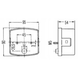 Kombinuotas galinis žibintas 95x90mm kairysis 2sd002776231 he