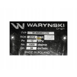 Hidraulinis siurblys padidins 39 l min c 360 Warynski