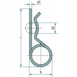 Spyruoklinis kaištis 97mm 34mm 4mm rubig