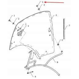 P5s52101136 lango tvirtinimo šešiakampis varžtas m8