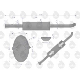 Turbo duslintuvas 1676mm 9 8kg c 385 originalus ursus mo