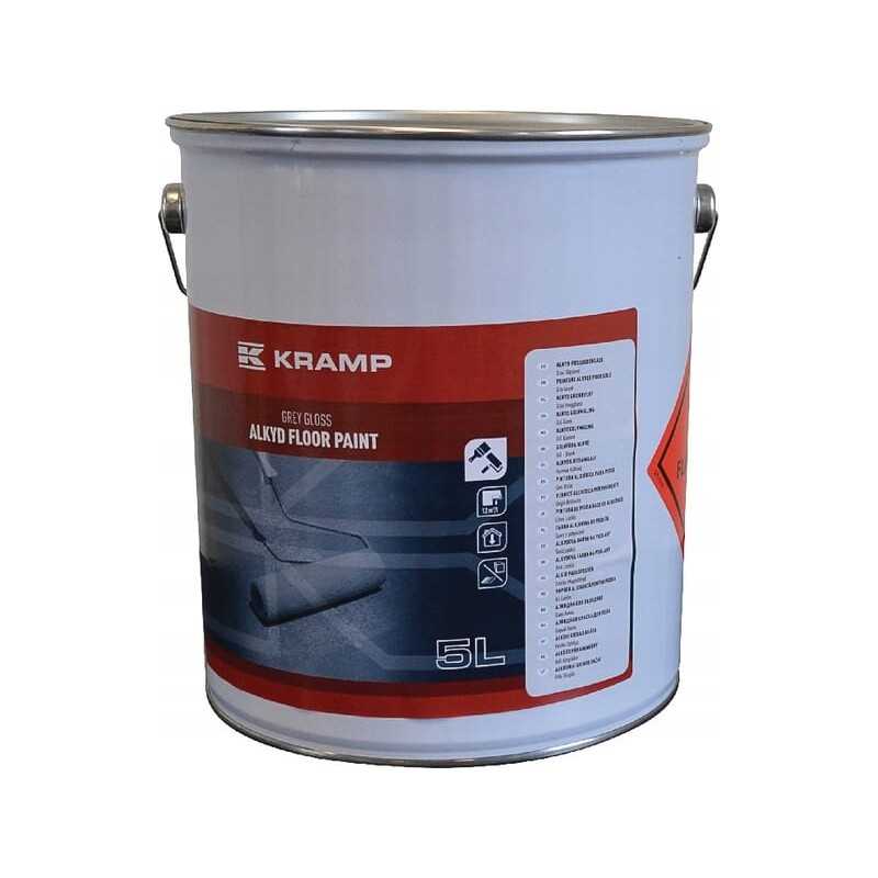 Kramp pilki alkidiniai grindų dažai, 5 litrai