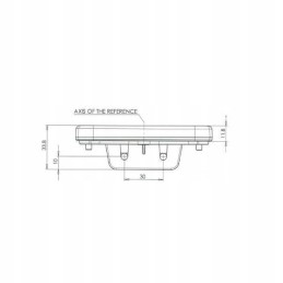 Stačiakampė galinė gabaritinė lemputė LED 12 24v