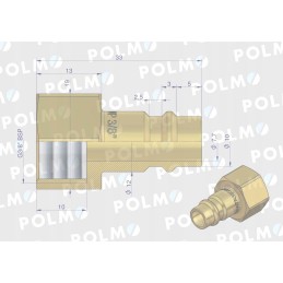 Pneumatinė greitoji jungtis p26 nw7 2 kištukas 3 8