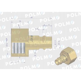 Pneumatinė greitoji jungtis p26 nw7 2 kištukas 1 2