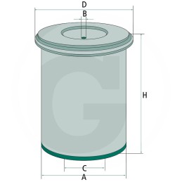 Oro filtras 335mm 206mm 8003044 granitas