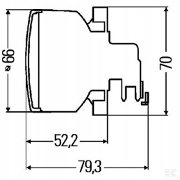 Apvalus halogeninis rūko žibintas 12v
