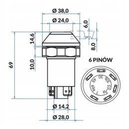 Fendt x830240355000 ventiliatoriaus jungiklio mygtukas