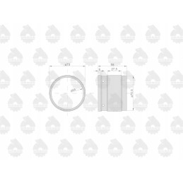 Sukimo momento daugiklio C 385 poliruota būgno įvorė