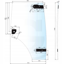 Claas Renault Axos 310 langas, kairės durys