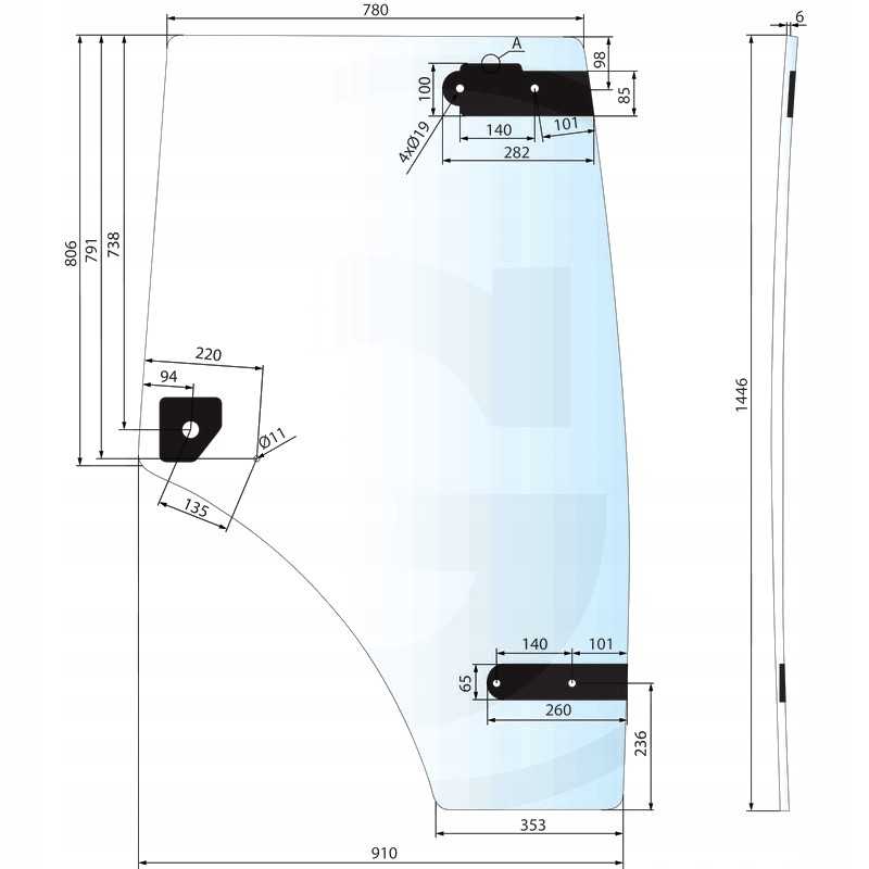 Claas Renault Axos 310 langas, kairės durys