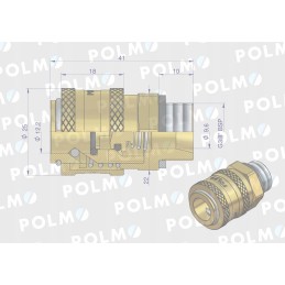 Pneumatinė greitoji jungtis p26 nw7 2 lizdai 3 8