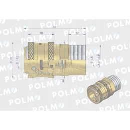 Pneumatinė greitoji jungtis p26 nw7 2 lizdai 1 2