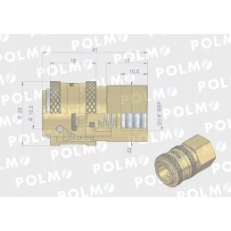 Pneumatinė greitoji jungtis p26 nw7 2 lizdai 1 4