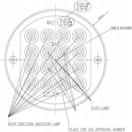 Apvalus LED galinis žibintas 12 24v Kramp