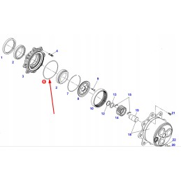 F339300020110 Stebulės reduktoriaus O žiedas