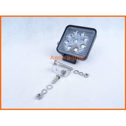 Halogeninis traktoriaus ekskavatoriaus LED lempa 9 LED 27 vatai