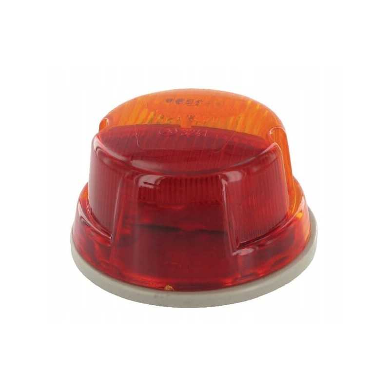 Apvalus kombinuotas galinis žibintas, 12v, raudonas, oranžinis