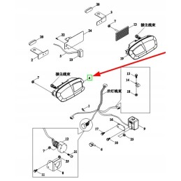 Ts06484020001k kairysis galinis žibintas, sukomplektuotas