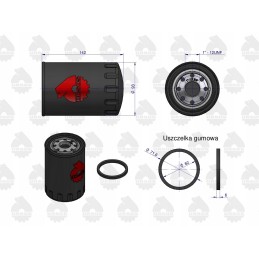 Alyvos filtras pp 84 pp8 4 c 330 c 360 originalus ursus