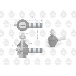 Strypo galas, kairioji jungtis c 328 su veržle