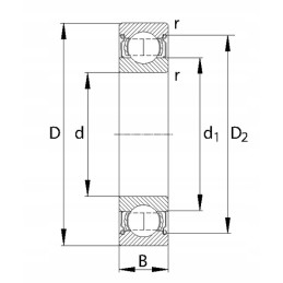 Rutulinis guolis paprastai 50x110x27 mm gopart